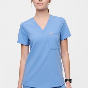 NWT Women’s Figs Ceil Blue Catarina Scrub Top- XS
